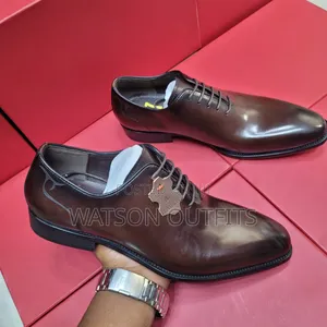 Men's Leather Shoes or Purely Leathered Cr7 Smartly Branded Mocca