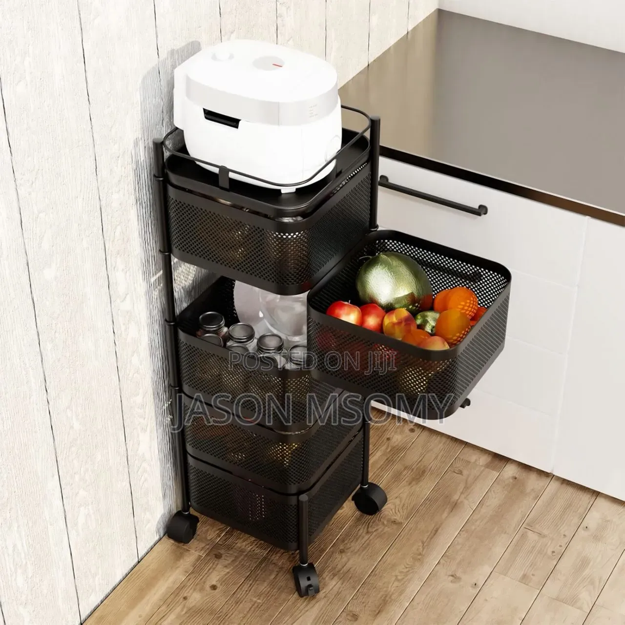 5-Tier Rotating Kitchen Trolley