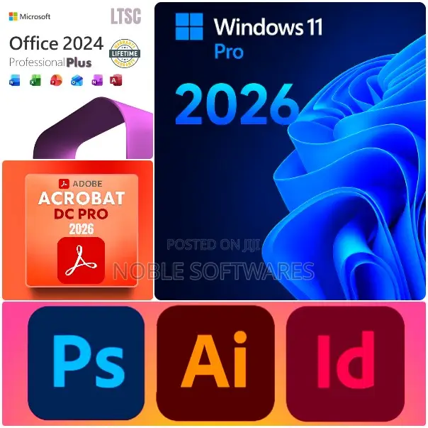Windows 11 Pro + Microsoft Office 2024 + Adobe Design Packages