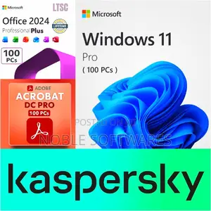 Windows 11 Pro + Microsoft Office 2024 + Kaspersky ( 100 User )