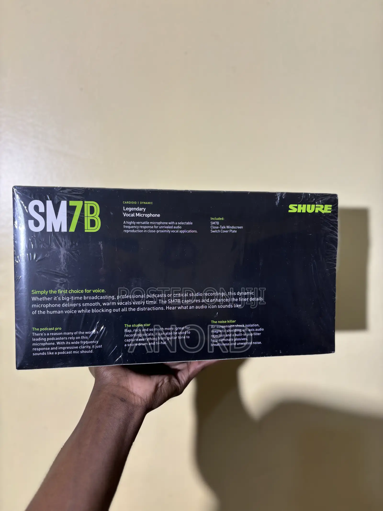 Shure Sm7b Vocal Dynamic Microphone –Podcast, Recording Streaming