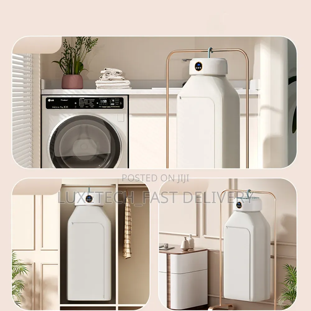 Portable Foldable Clothes Dryer With A Hanging Garment Bag