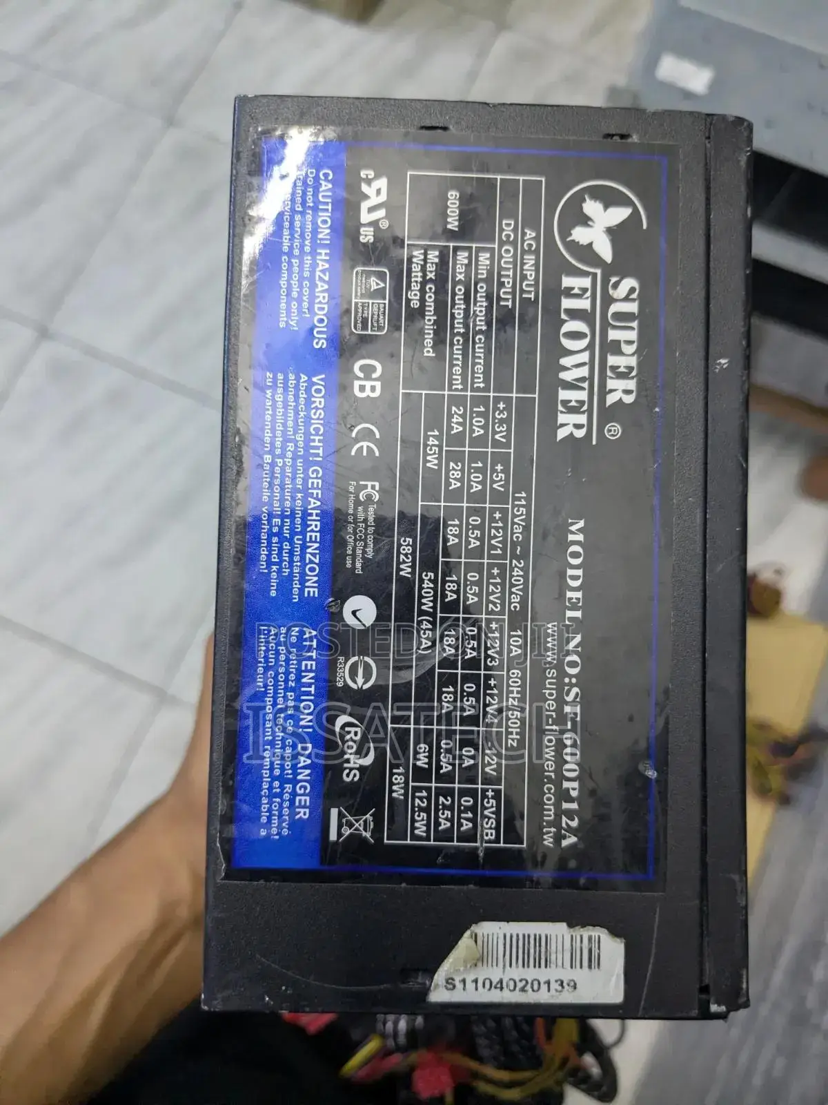 Gaming Power Supply W500,480, Mpaka 600w