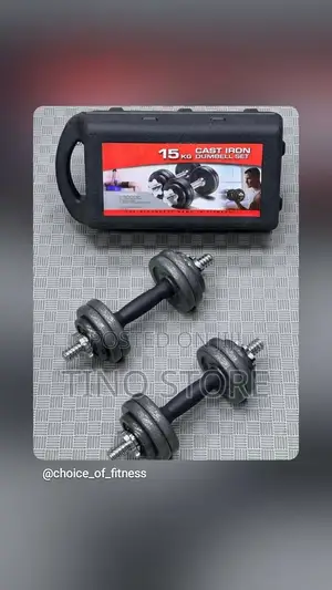 Cast and Iron Dumbell Set