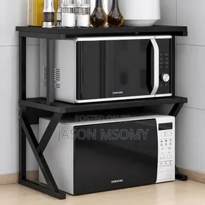 Tier Wood Metal Microwave Rack