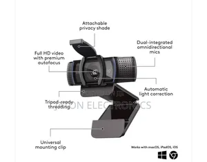 Logitech C920e Premium Webcam Camera