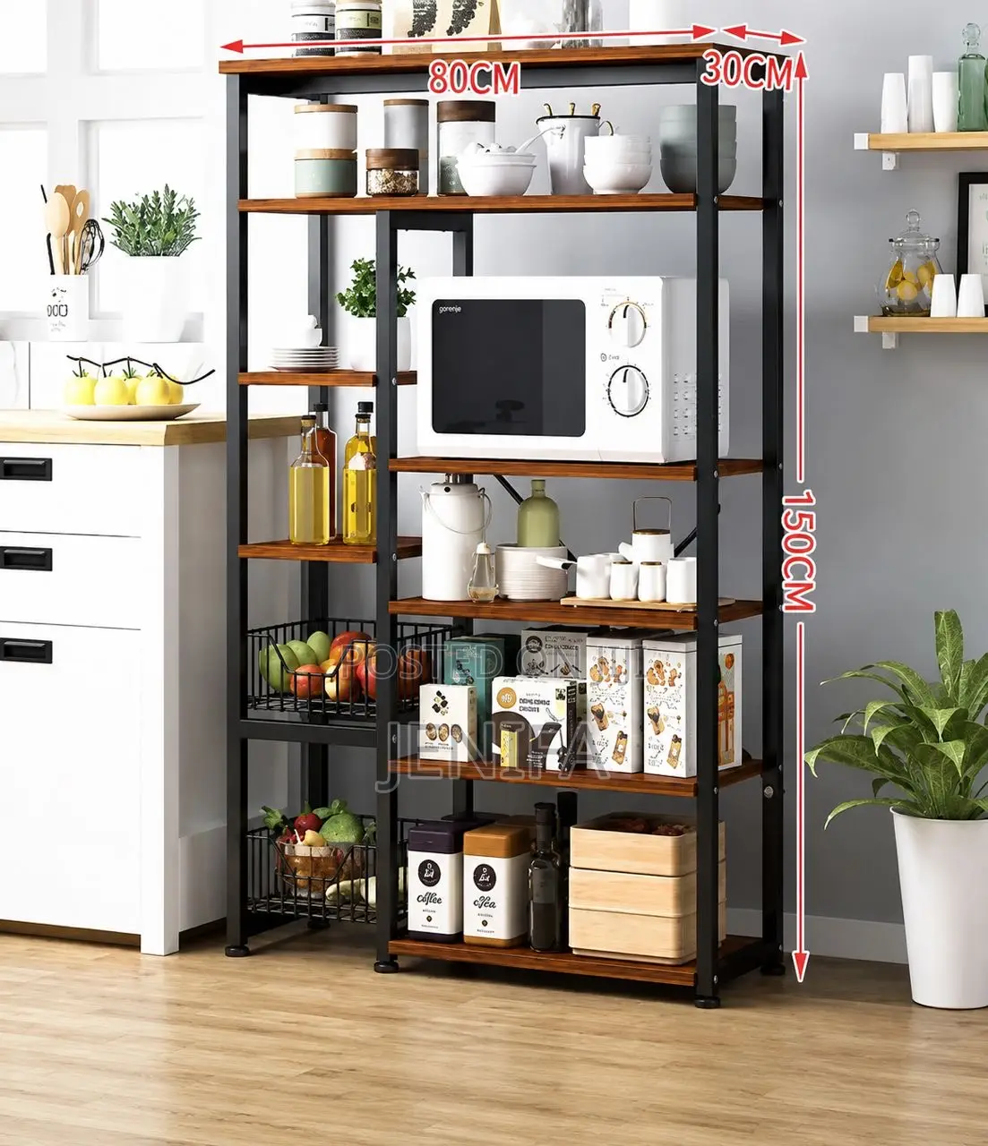 Modern Kitchen Storage Cupboard 80x30x150cm