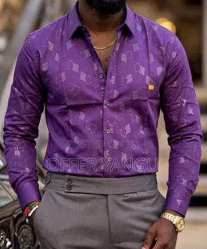 Men Shirts Mikono Mirefu