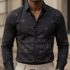 Men Shirts Mikono Mirefu