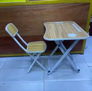 Foldable Study Table and Chair Sets for Kids With Wood-Mode