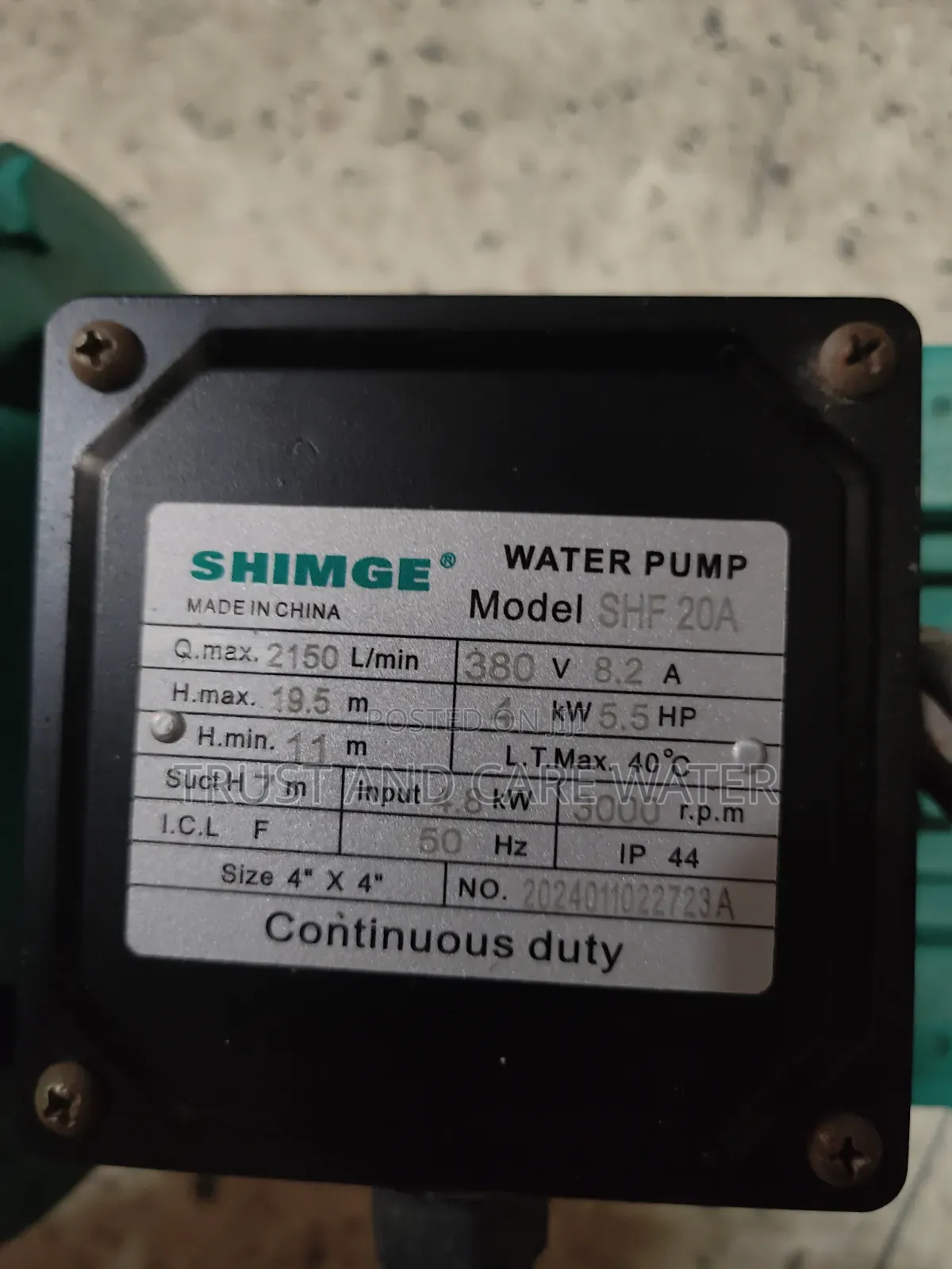 Shimge Surface Pump 5.5hp (4×4inch)