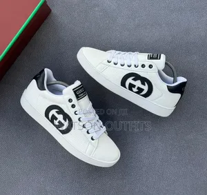 Men's Leather Classic Gucci Sneakers or Gucci Brand Shoes or Footwears