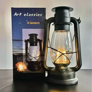 Rechargeable Vintage Portable Solar Lantern (Big Size)