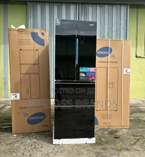 Homebase Non-Frost Fridge 298 Litres Hb3-66m Black Glass