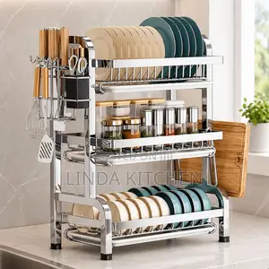 3-Tier Stainless Steel Dish Drainer