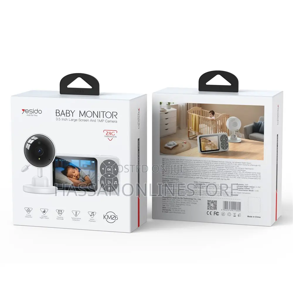 Yesido Km26 Baby Monitor 3.5 Inch LCD Display