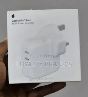 Apple 35w Power Adapter – Dual Usb-C Fast Charger | Original Adapter