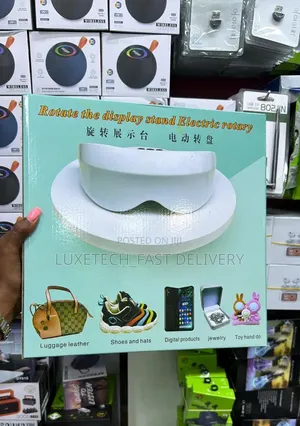 Electric Motorized White Rotating Display Stand For Photography