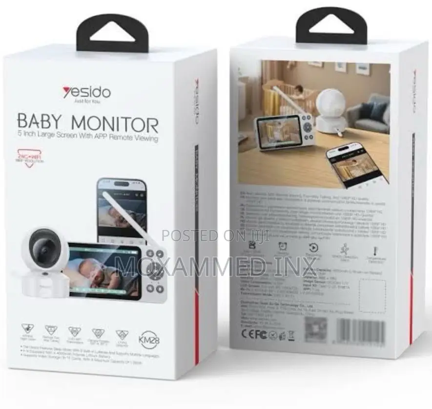 Km28 Yesido Baby Monitor 2.4ghz + Wifi for Home and Outdoor Monitoring