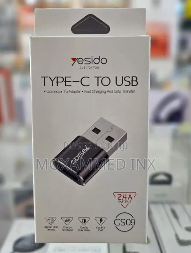 Gs09 Yesido Typec to Usb Connector to Adapter C2a