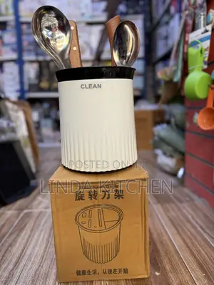 Plastic Rotatable Kitchen Utensils Holder