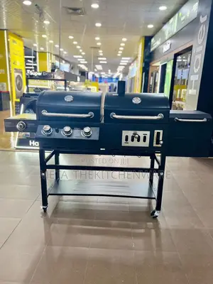 Heavy Duty Gas And Charcoal Bbq Grill Trolley