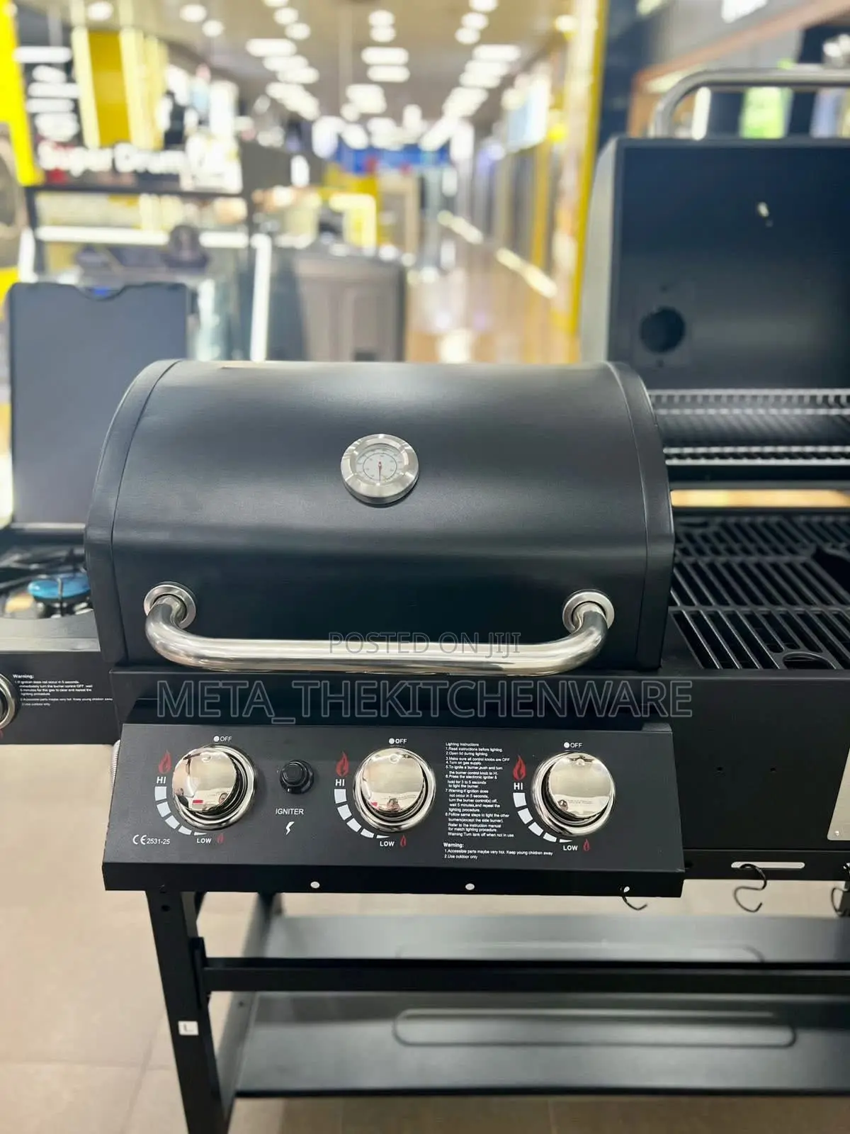Heavy Duty Gas And Charcoal Bbq Grill Trolley