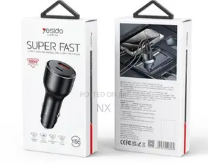 Yesido Y65 Super Fast Car Charger 118w Usbc 100w + Usba 18w