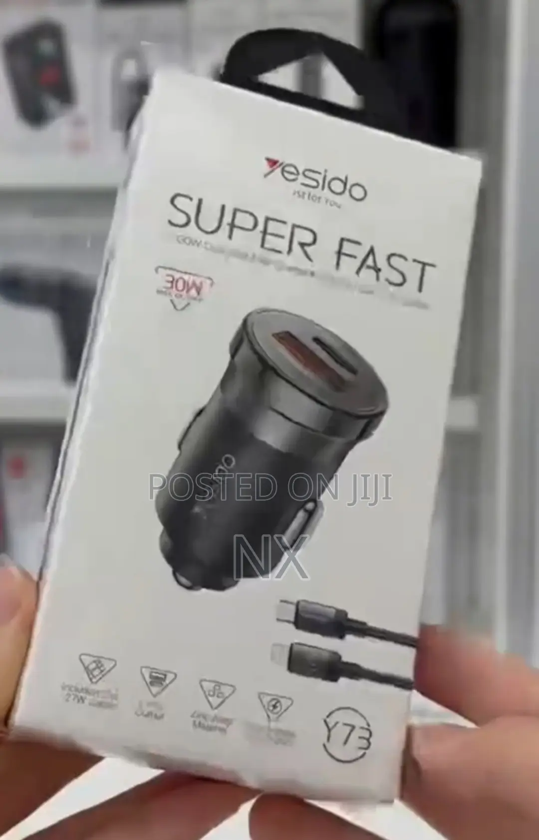 Yesido Y65 Super Fast Car Charger 118w Usbc 100w + Usba 18w