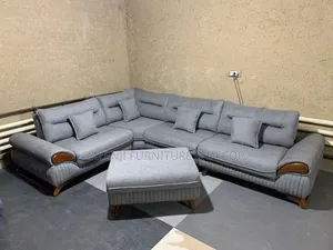 L Shape With Coffee Table Hard Wood Material
