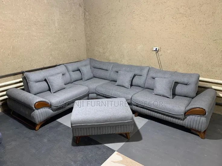 L Shape With Coffee Table Hard Wood Material