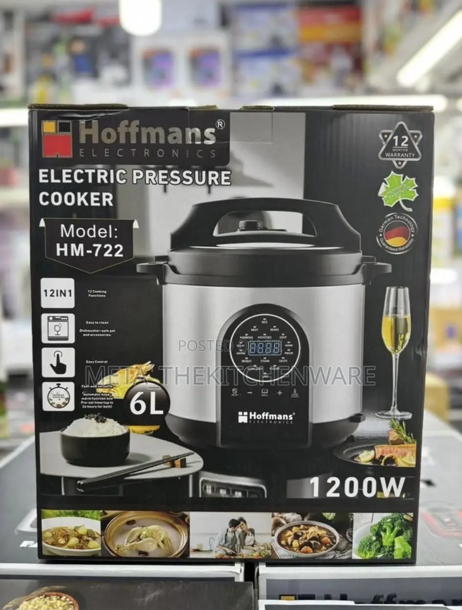 Hoffmans Digital Electric Pressure Cooker 6l 1200w