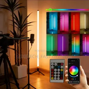 RGB Colorful Floor Lamp for Gaming Setups or Living Room Ambiance