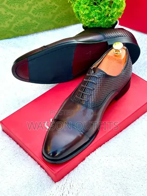 Men's Leather Shoes 2-Colours Black and Coffee Materials Quality