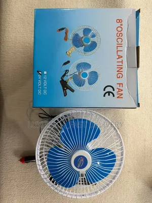8-Inch Oscillating Fan for Vehicles/Car Cigarette Lighter Plug 24-Volt