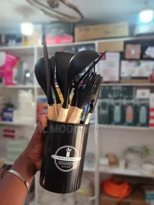 Premium Silicone Kitchen Utensil Set Na Wooden Handles