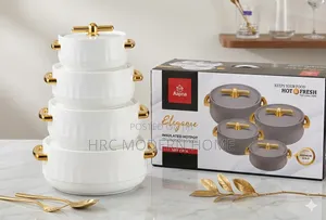 ​ Aapna Elegance Insulated Hotpot Set (Set of 4) – White Gold