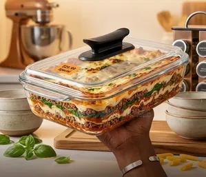 Premium Quality Glass Casserole Dish Na Kifuniko