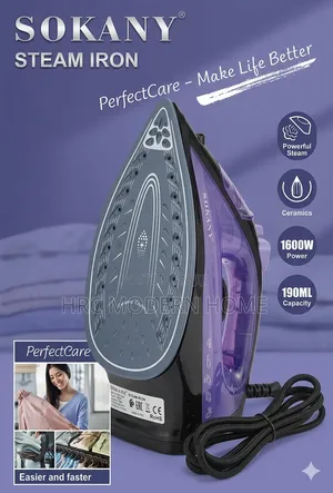 Sokany Steam Iron 1600w Brand New - Pasi Ya Mvuke Ya Kisasa