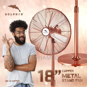  Dolphin 18” Copper Metal Stand Fan 