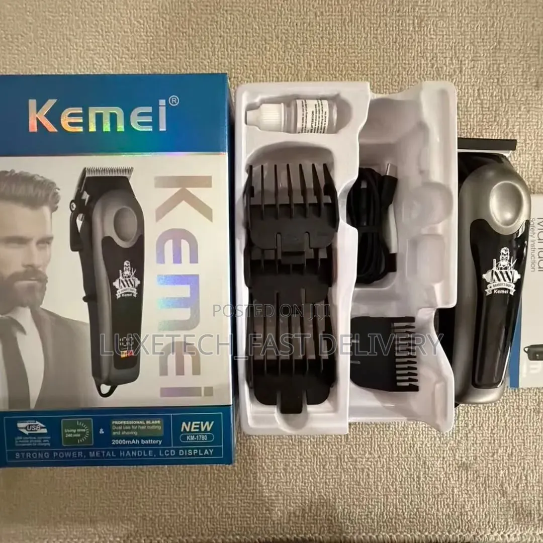 Kemei Km-1780 Professional Rechargeable Hair Clipper (Ya Kuchaji)
