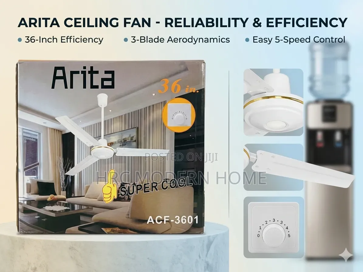 Arita Ceiling Fan 36" (Acf-3601) | Feni Kali Ya Dari