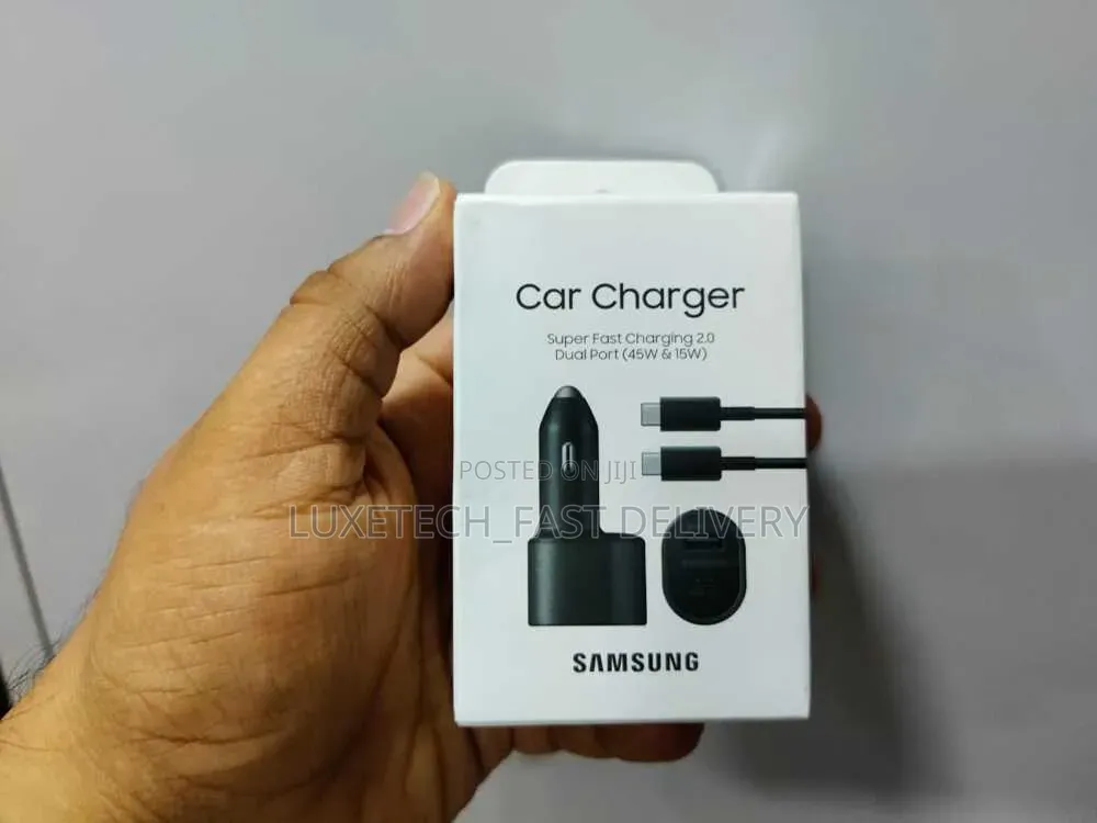 Samsung 45w + 15w Super Fast Charging 2.0 Dual Port Car Chargers
