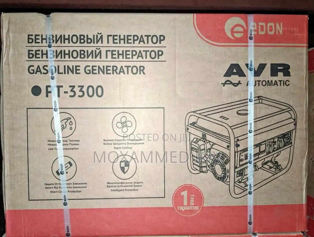 Edon Pt-3300 Gasoline Generator. 3.3kwsingle Phase