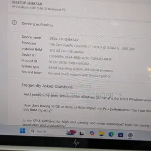 Laptop HP EliteBook x360 1030 G8 16GB Intel Core i7 SSD 512GB