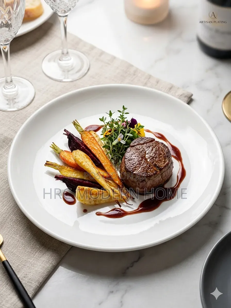 Premium White Ceramic Dinner Plate