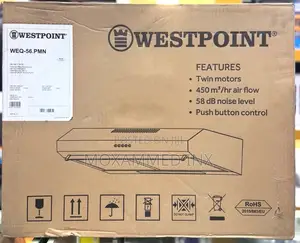 Westpoint Weq-56.Pmn Kitchen Hoodfeaturing Twin Motors, a 450 M3/Hr