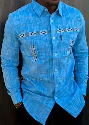 Men's New and Original Shirts or Shati Za Linen Materials Grade One 1