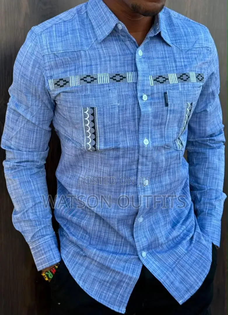 Men's New and Original Shirts or Shati Za Linen Materials Grade One 1