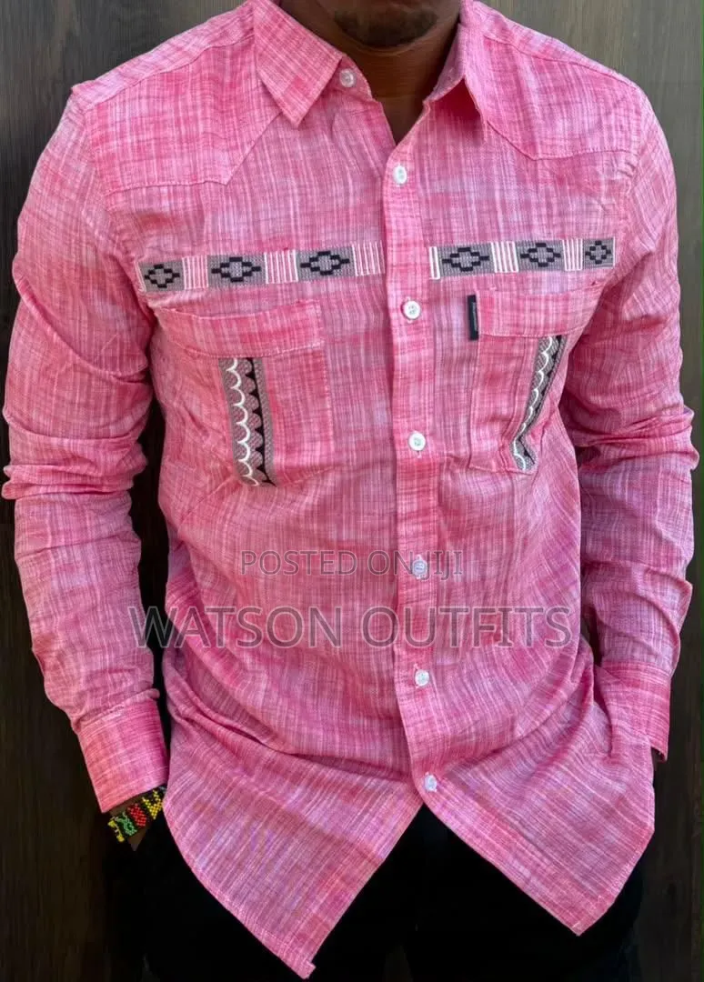 Men's New and Original Shirts or Shati Za Linen Materials Grade One 1